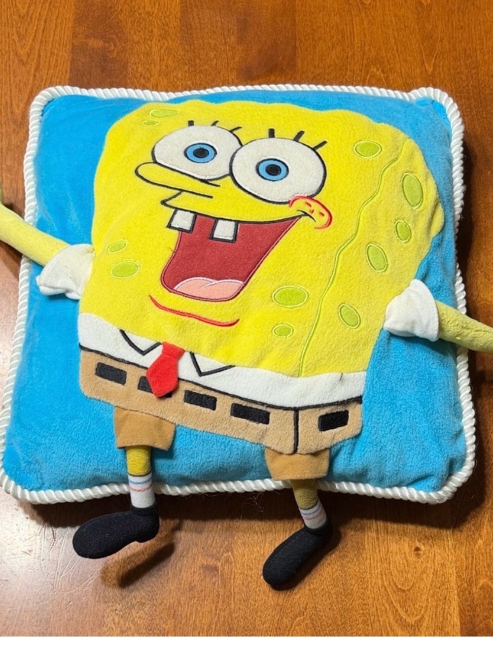 Nickelodeon SpongeBob Plush Pillow - Yellow & Blue Character 14x14